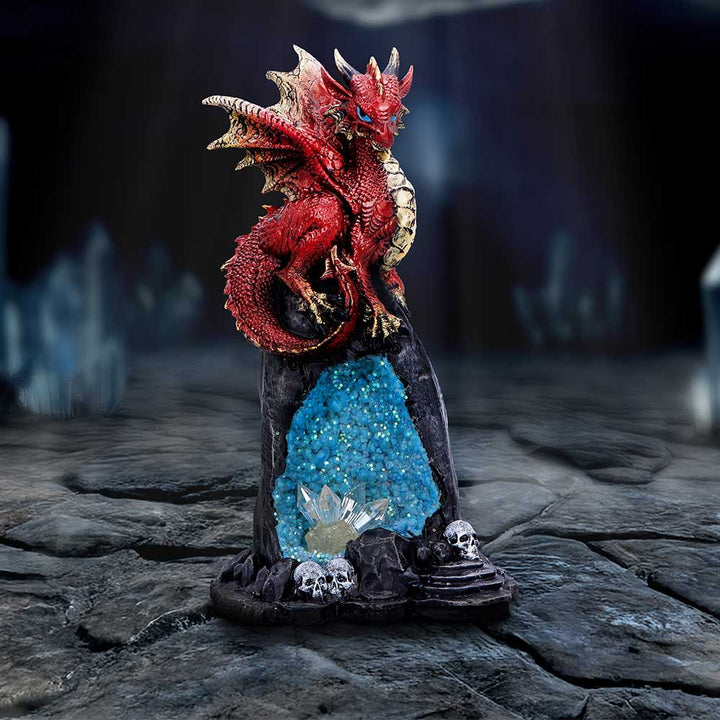 Crystal Cave Dweller Decorative Resin Dragon Figurine 19cm 7