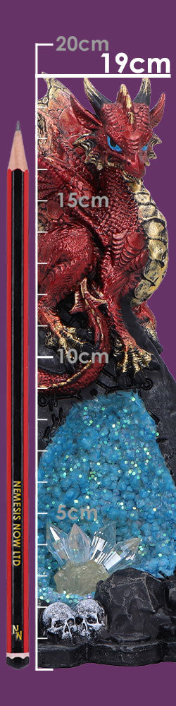 Crystal Cave Dweller Decorative Resin Dragon Figurine 19cm 8