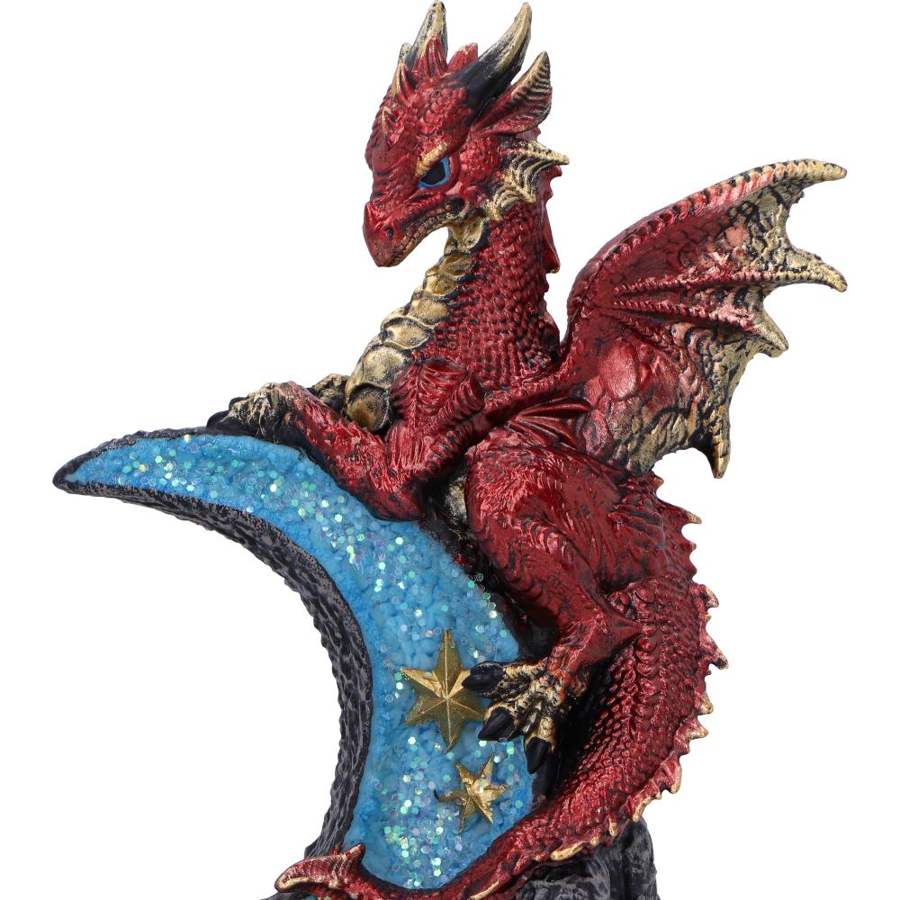 Lunar Perch Decorative Dragon Resin Figurine 18cm 5