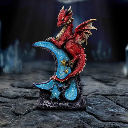 Lunar Perch Decorative Dragon Resin Figurine 18cm 7