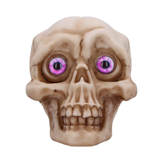 Eyes Wide Open Pink Decorative Resin Skull 8.7cm 2