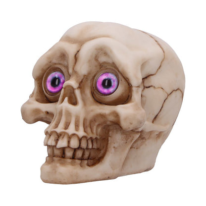 Eyes Wide Open Pink Decorative Resin Skull 8.7cm 3