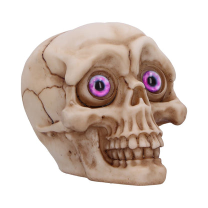 Eyes Wide Open Pink Decorative Resin Skull 8.7cm 1