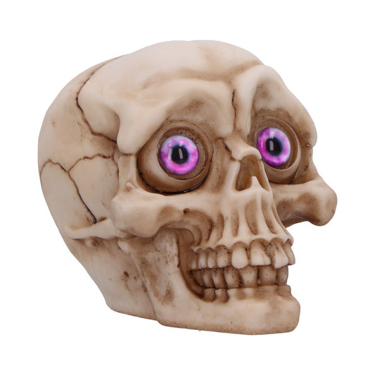 Eyes Wide Open Pink Decorative Resin Skull 8.7cm 1