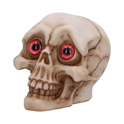 Eyes Wide Open Red Decorative Resin Skull 8.7cm 3