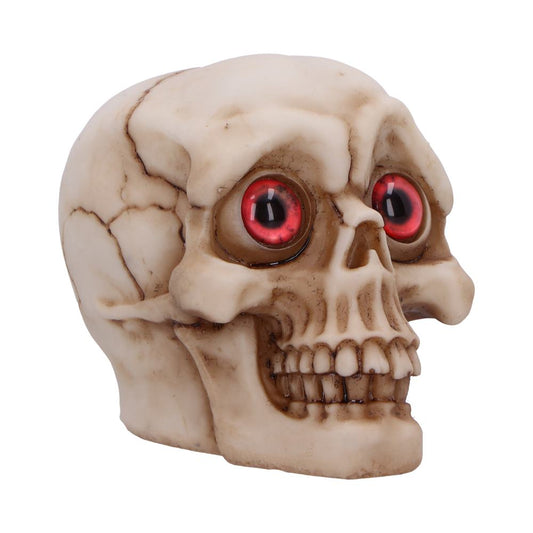Eyes Wide Open Red Decorative Resin Skull 8.7cm 1