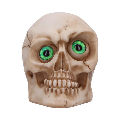 Eyes Wide Open Green Decorative Resin Skull 7cm 2