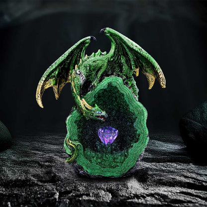 Emerald Overseer Dragon Decorative Resin Figurine 18cm 7