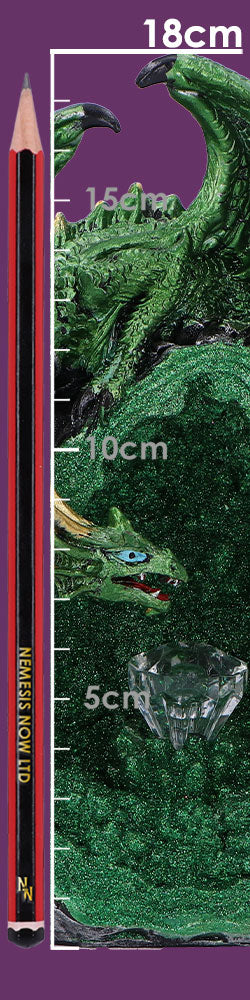 Emerald Overseer Dragon Decorative Resin Figurine 18cm 8
