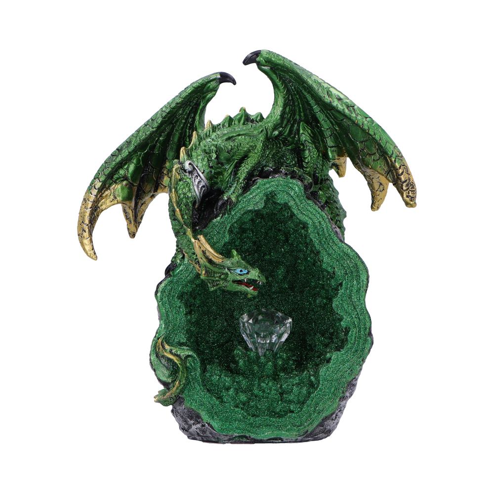 Emerald Overseer Dragon Decorative Resin Figurine 18cm 1