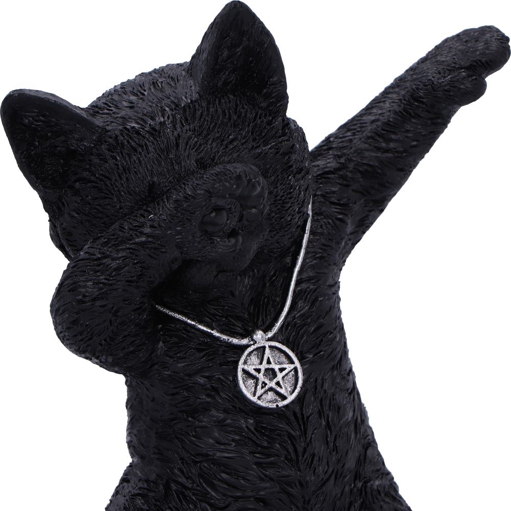 Hex and Flex Humorous Gothic Black Cat Figurine 13.5cm 5