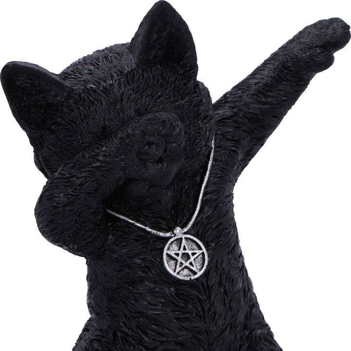Hex and Flex Humorous Gothic Black Cat Figurine 13.5cm 5