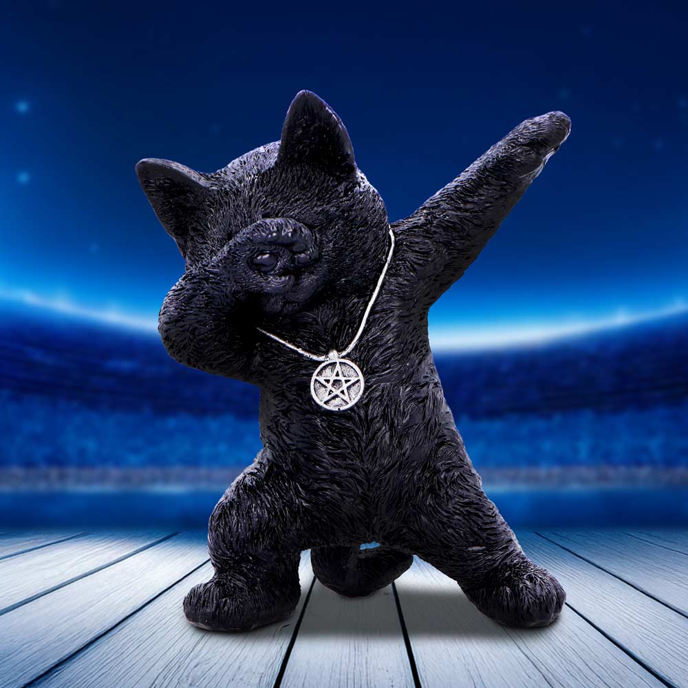 Hex and Flex Humorous Gothic Black Cat Figurine 13.5cm 7