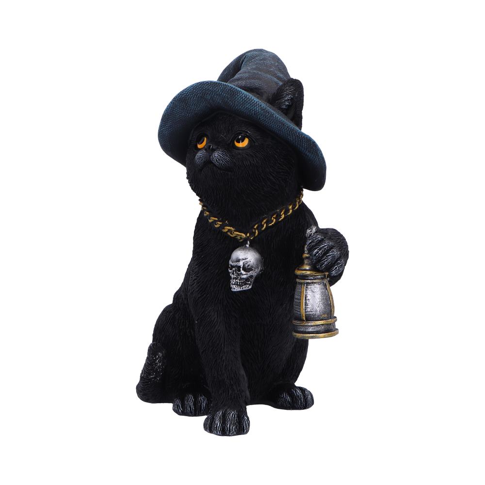 Familiar Witch Cat Lantern Figurine 18cm 2
