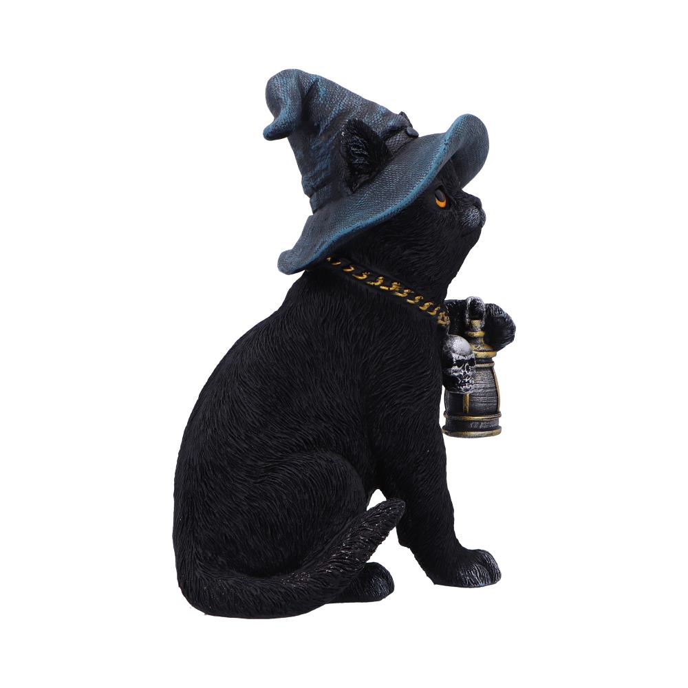 Familiar Witch Cat Lantern Figurine 18cm 4