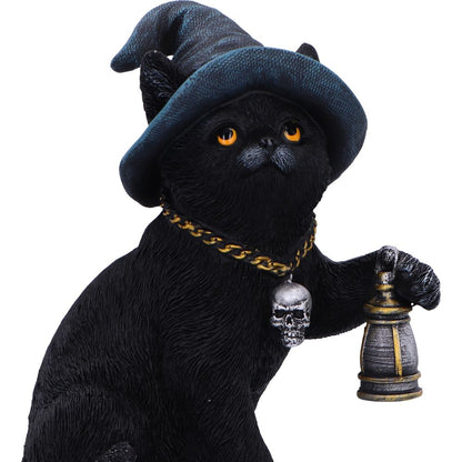 Familiar Witch Cat Lantern Figurine 18cm 5