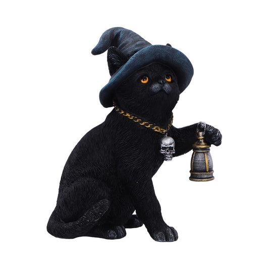 Familiar Witch Cat Lantern Figurine 18cm 1