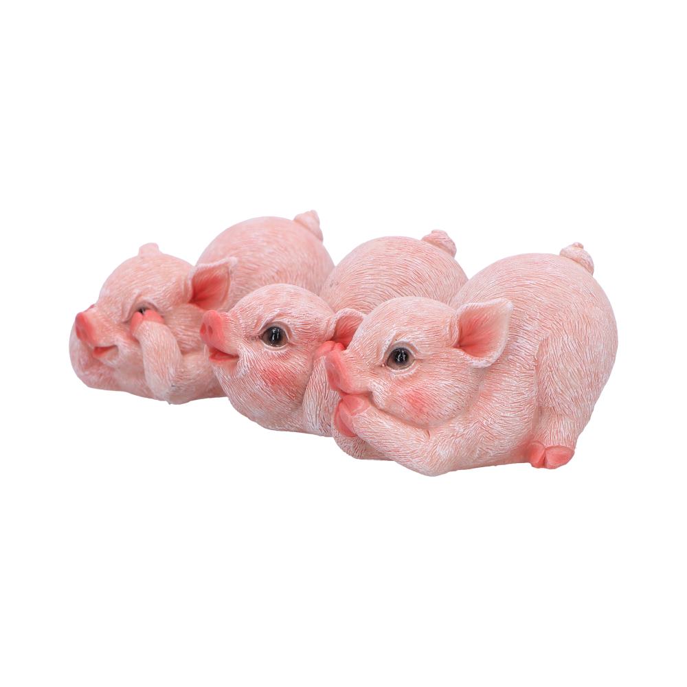 Three Wise Playful Pigs Figurine Set 8.4cm 2