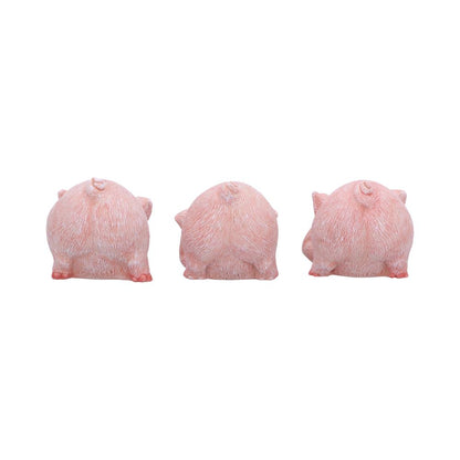 Three Wise Playful Pigs Figurine Set 8.4cm 3