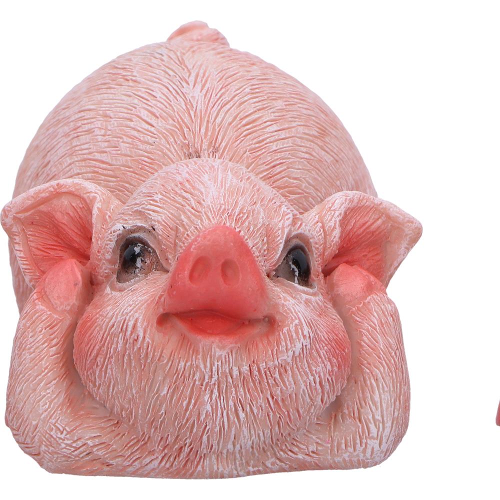 Three Wise Playful Pigs Figurine Set 8.4cm 5