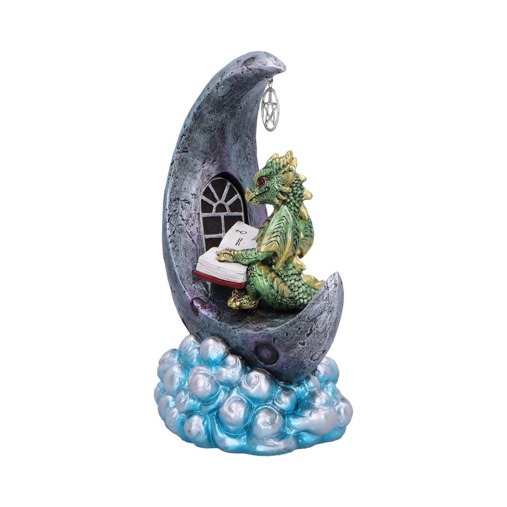 Moonbound Scholar LED Dragon Figurine 21cm 2