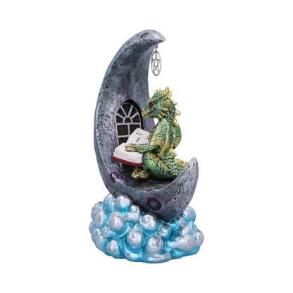 Moonbound Scholar LED Dragon Figurine 21cm 2