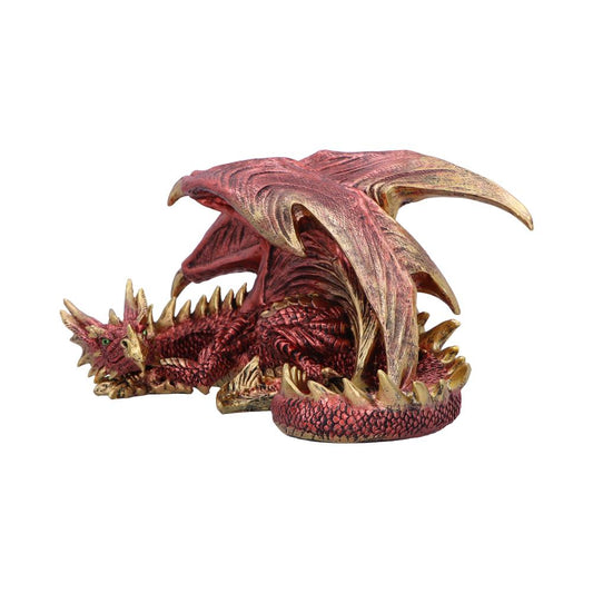 Aaden Sleeping Red Dragon Figurine 31.5cm 2