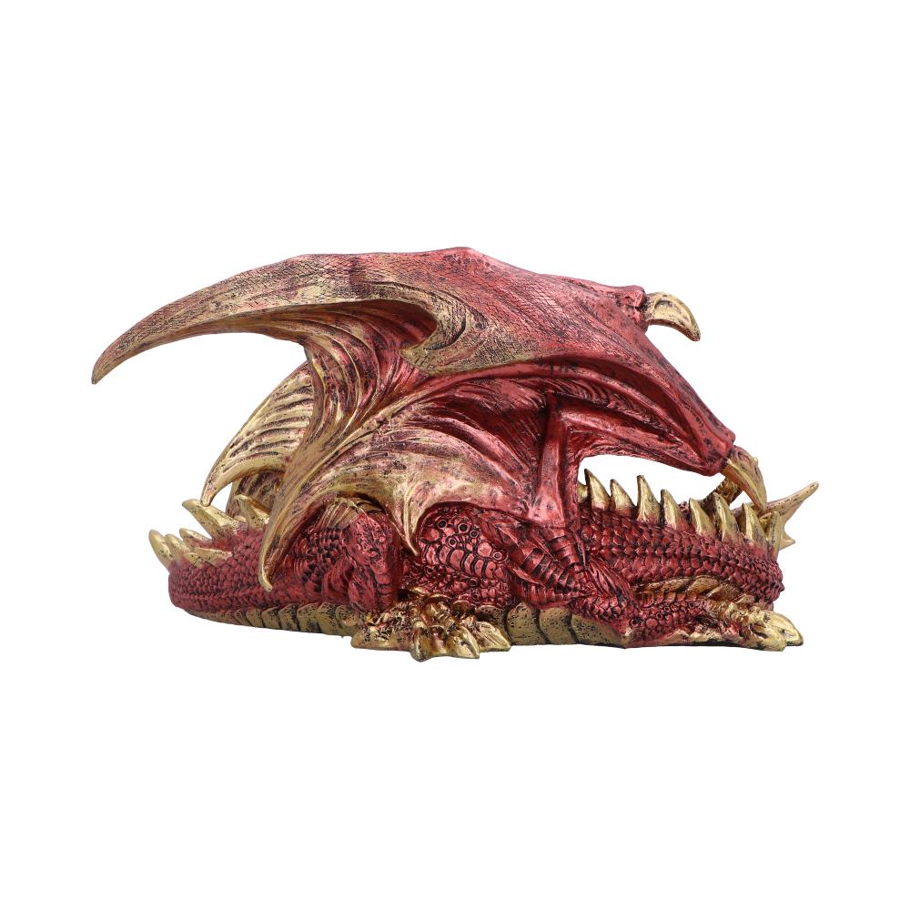 Aaden Sleeping Red Dragon Figurine 31.5cm 3