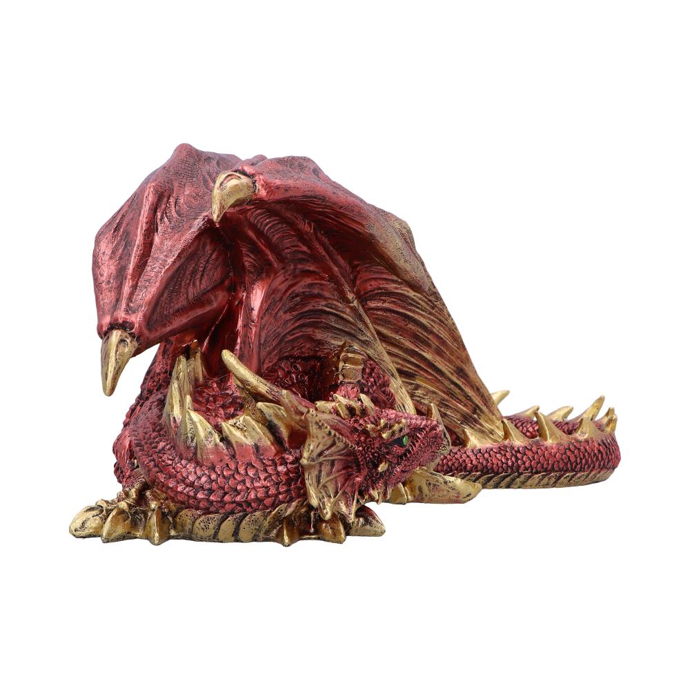 Aaden Sleeping Red Dragon Figurine 31.5cm 4