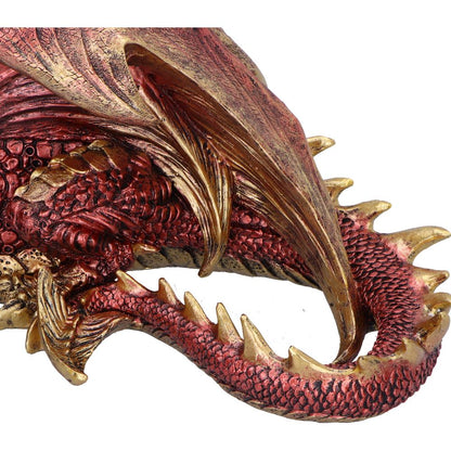 Aaden Sleeping Red Dragon Figurine 31.5cm 6