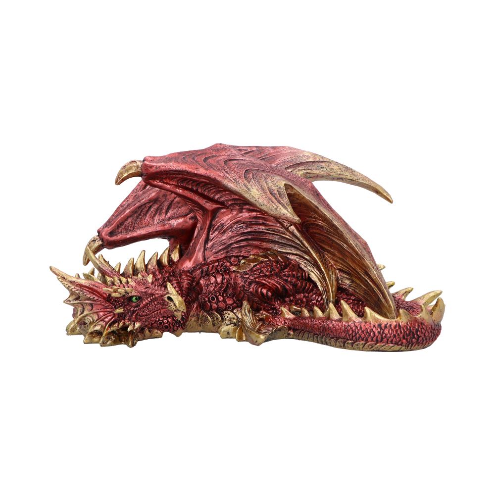 Aaden Sleeping Red Dragon Figurine 31.5cm 1