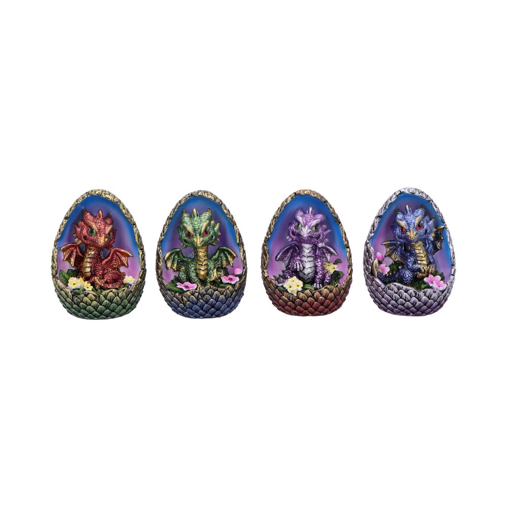 Blooming Brood Set of 4 Dragon Egg Figurines 9cm 1