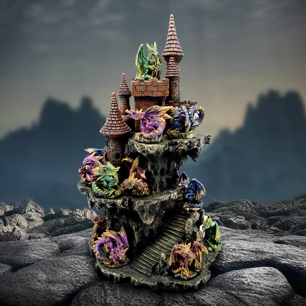 Dragon Castle Display 36 Piece with LED Light 25cm 7