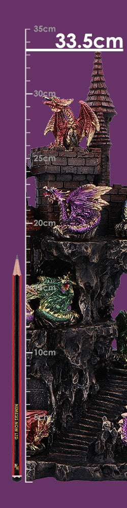 Dragon Castle Display 36 Piece with LED Light 25cm 8