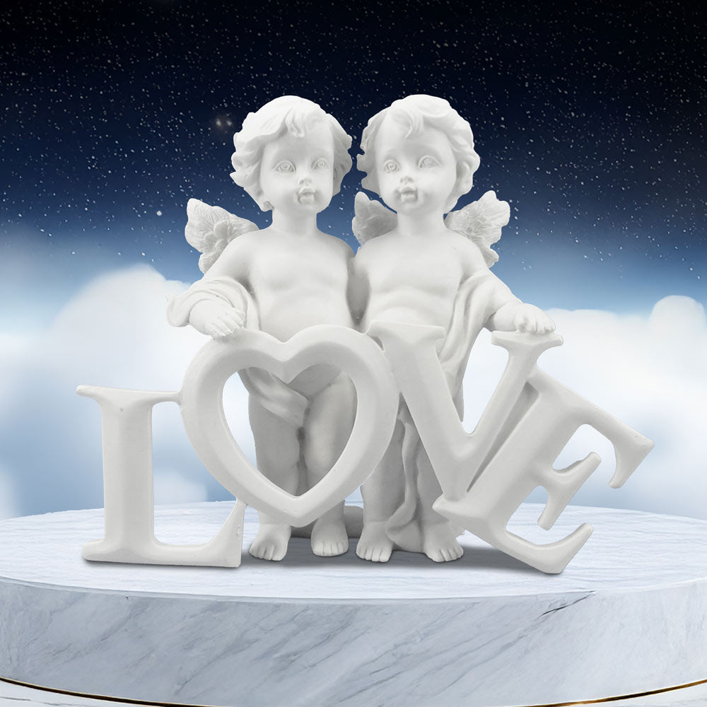 Heavenly Love Cherub Couple Standing Figurine 12.5cm 7