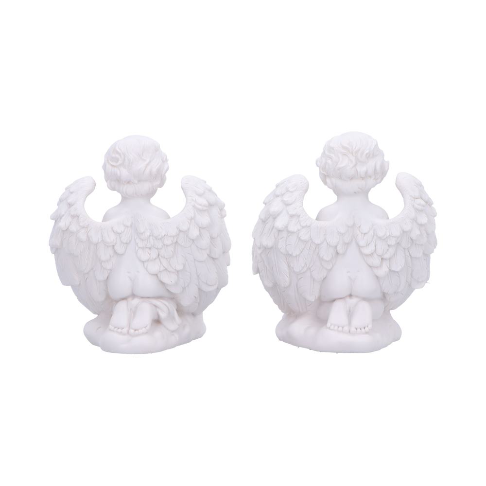 Whispers to Heaven Praying Cherubs Tea Light Holder Set of Two 13cm 3