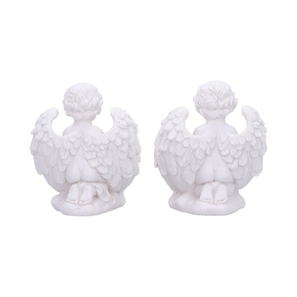Whispers to Heaven Praying Cherubs Tea Light Holder Set of Two 13cm 3