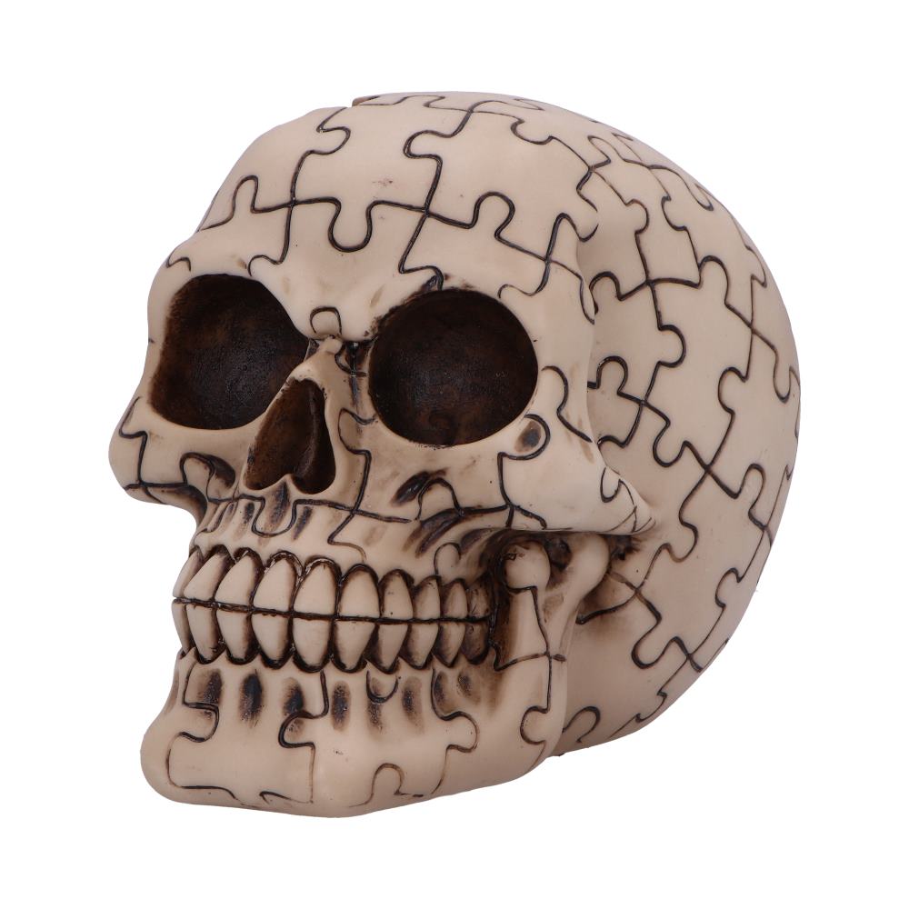 Puzzled Skull Resin Statue 11.7cm 4