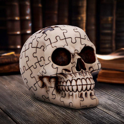 Puzzled Skull Resin Statue 11.7cm 7