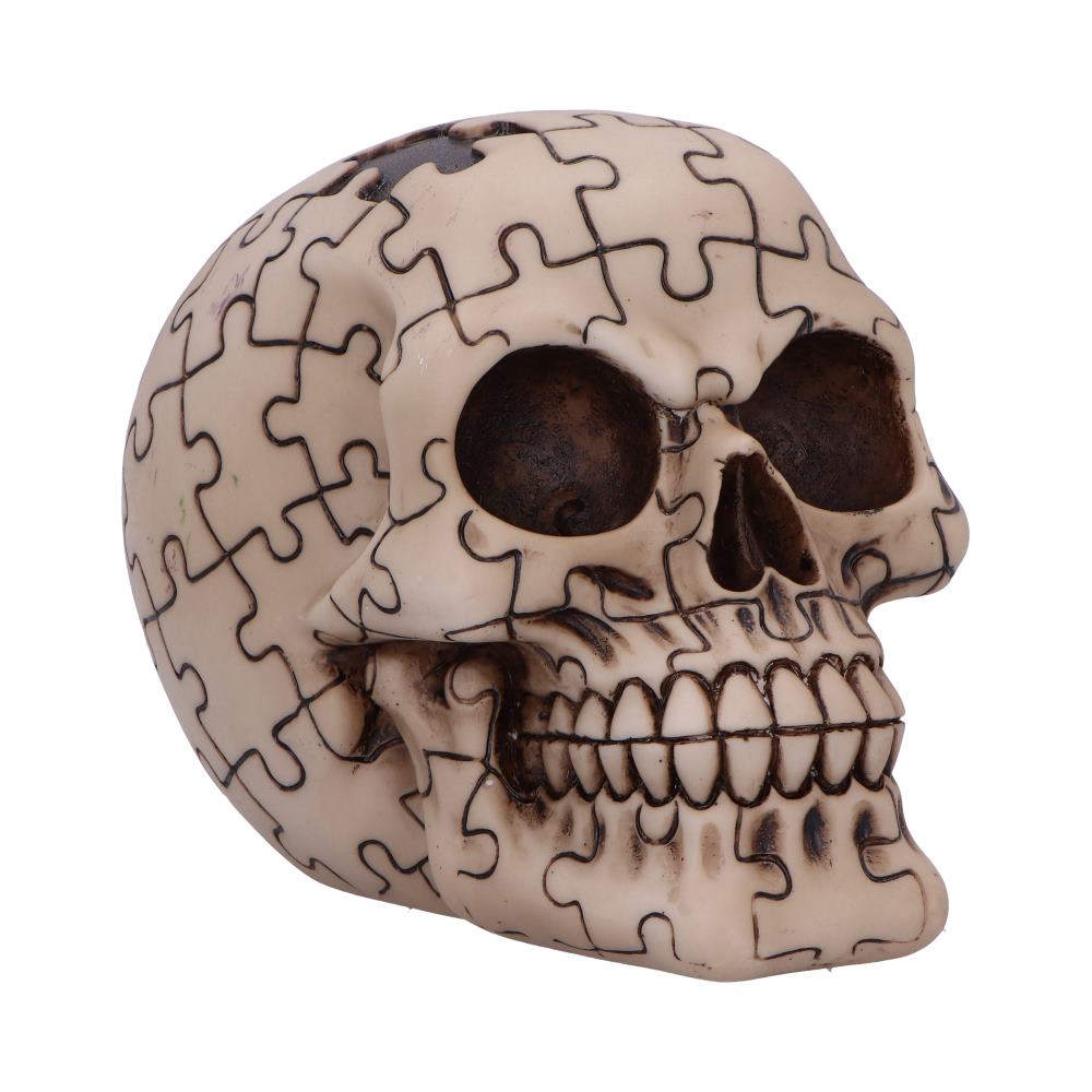 Puzzled Skull Resin Statue 11.7cm 1