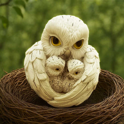 Feathered Nest Owl Figurine 10.7cm 7