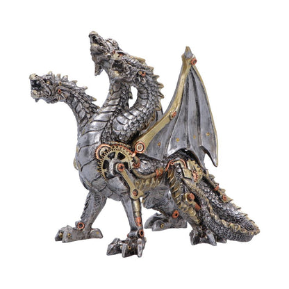Three Headed Steampunk Dragon Figurine 23cm 2