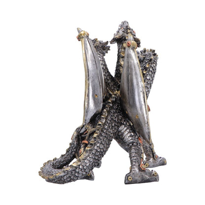 Three Headed Steampunk Dragon Figurine 23cm 3