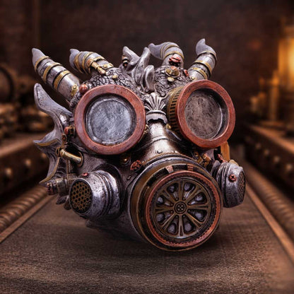 Steampunk Masked Sentinel Helmet Figurine 14cm 5