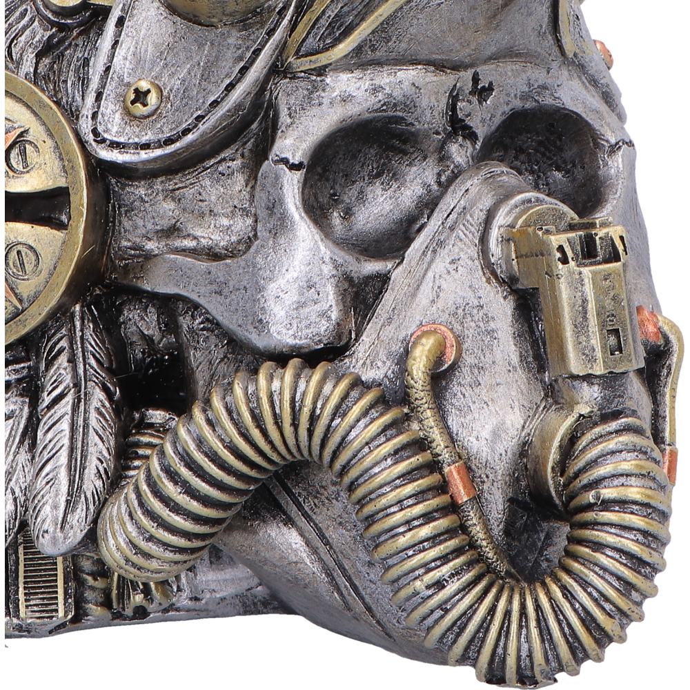 Cogwork Chief Steampunk Feather Skull 15.7cm