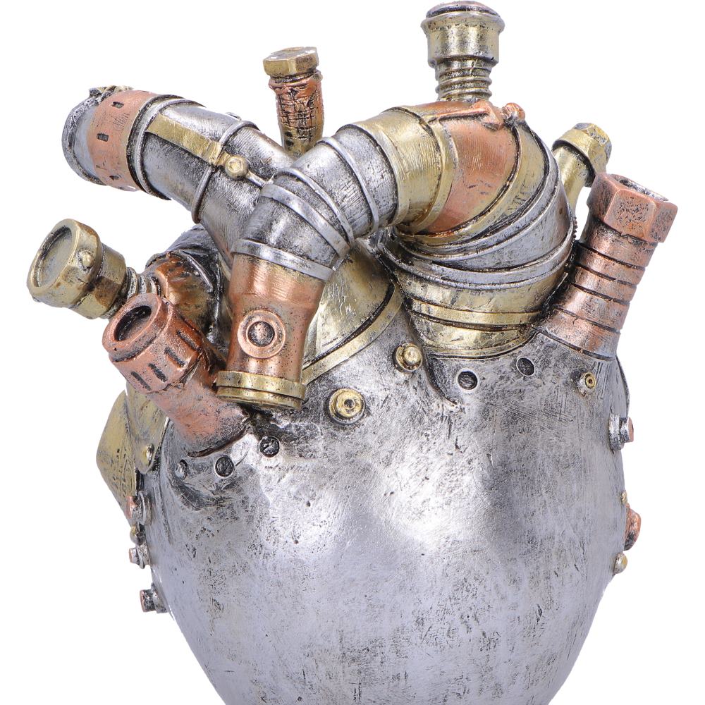 Cardiac Cranium Steampunk Silver Skull 17.5cm 6