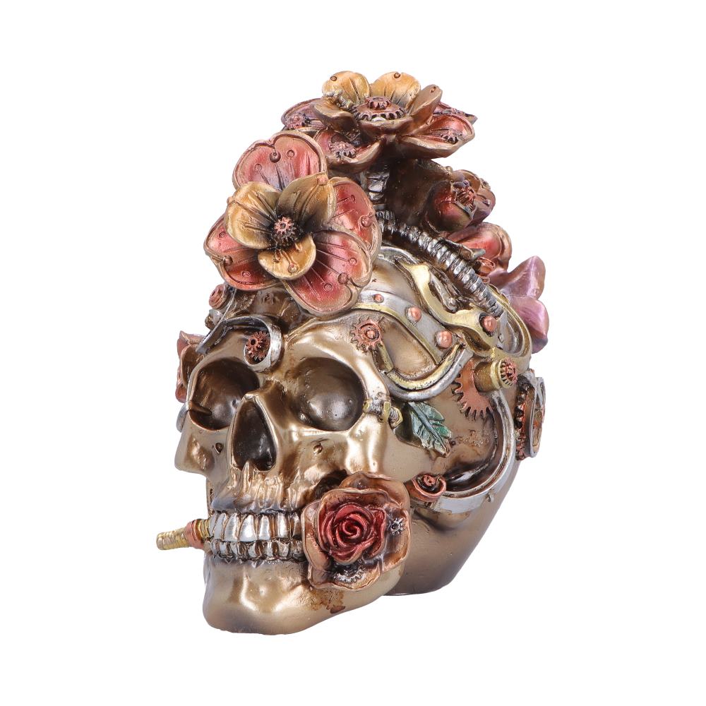 Clockwork Bloom Steampunk Skull 16cm 2