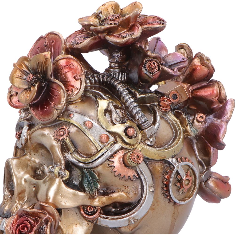 Clockwork Bloom Steampunk Skull 16cm 6