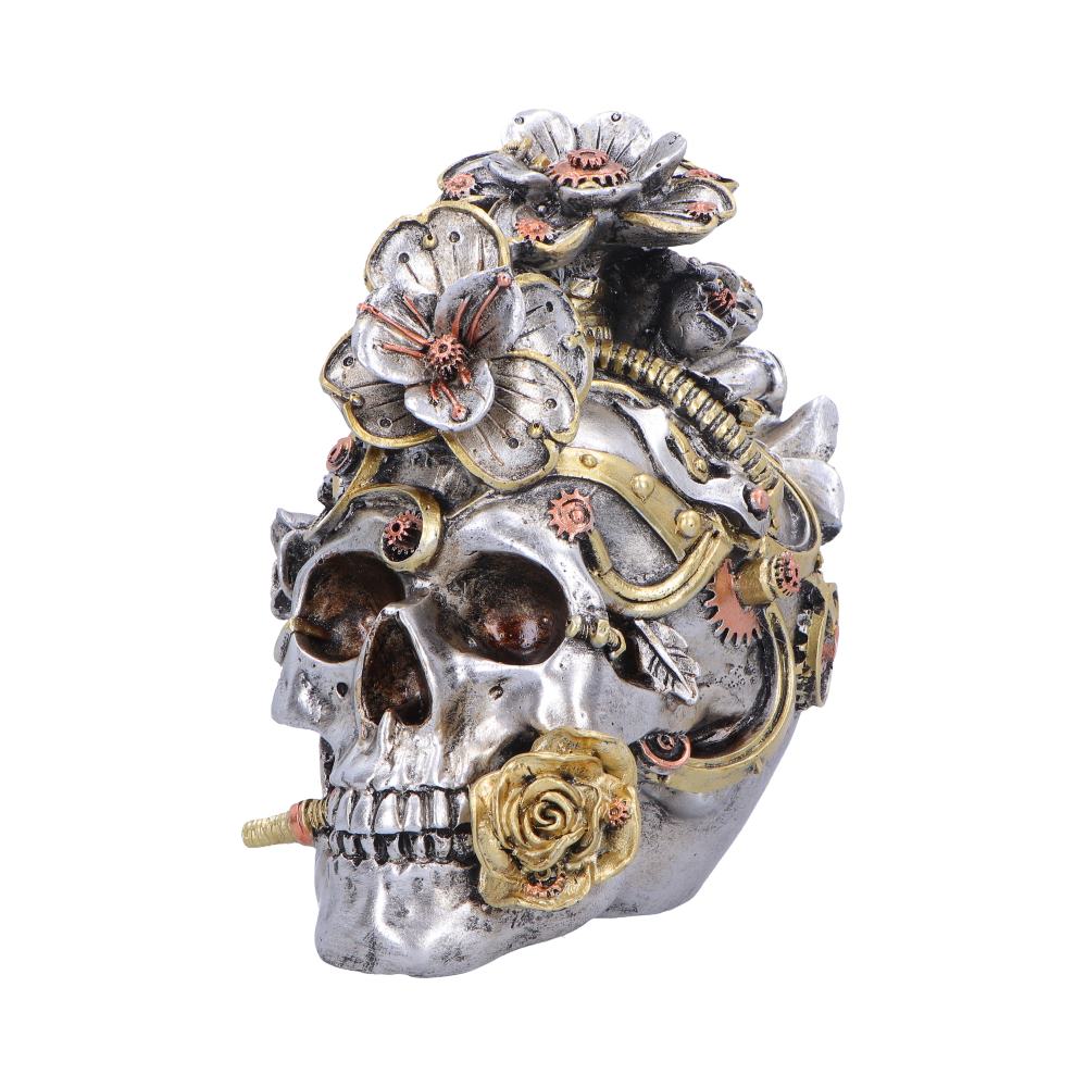 Clockwork Bloom Steampunk Skull 16cm 2