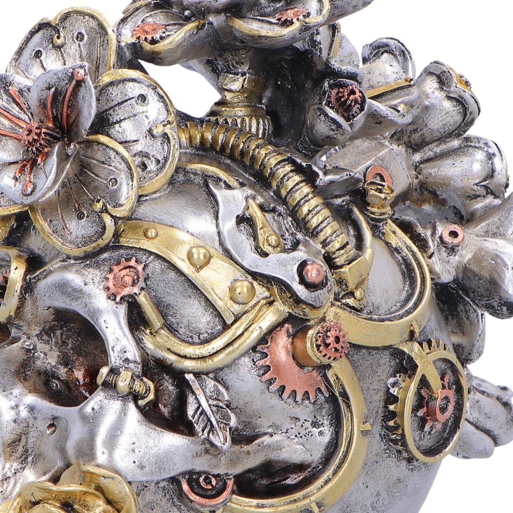 Clockwork Bloom Steampunk Skull 16cm 6